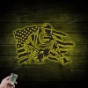 Ironworker Welding Metal Sign With Led Lights, Us Welder Decor, Iron Worker Fathers Day Gifts, Gift For Iron Worker, Ironworker Sign