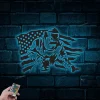Ironworker Welding Metal Sign With Led Lights, Us Welder Decor, Iron Worker Fathers Day Gifts, Gift For Iron Worker, Ironworker Sign