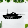 Personalized Us Military Tank Metal Wall Art, Custom Us Military Tank Decoration For Room, Military Tank Wall Sign, Tank Lover