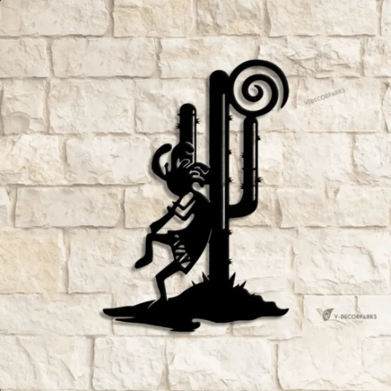 Kokopelli Dancing Metal Wall Art Led Light, Humpbacked Flute Player Sign, Fertility Deity Decoration. Dancing Flutist Wall Art, Kokopelli Sign