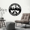 Lake Scene Led Lights Sign Monogram Steel Sign, Customized Lake Scene Monogram Wall Art Home Decor Housewarming Gift Patio Decor