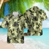 Camouflage Bigfoot Button Down Hawaiian Shirts Short Sleeves, Bigfoot Shirt, Sasquatch Shirt, Summer Vacation Hawaiian Shirt, Casual Printed Shirt