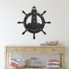 Nautical Lighthouse Monogram Metal Sign Wall Decor, Metal Sign Outdoor, Cut Metal Sign, Metal Sign Art Home Decor