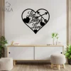 Live Laugh Love Heart And Arrow Metal Sign, Love Wall Art Decor, Heart Design Metal Wall Hanging, Gift For Valentine's Day