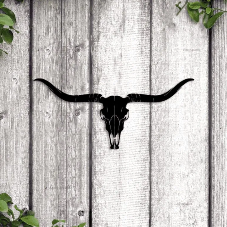 Longhorn Metal Wall Art With Led Lights, Longhorn Metal Art, Cow Skull Sign, Longhorn Ranch Metal Sign, Longhorn Skull, Texas Longhorn Decor