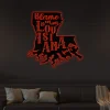 Louisiana Sign With Led Lights, Blame It On My Roots Sign, Louisiana Art, Louisiana Wall Decor, La Sign, Louisiana Roots, Cajun Sign