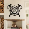 Fire Department Logo, Firefighter Metal Sign, Fire Department Home Decoration