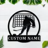 Personalized Hockey Name Monogram Metal Sign Art ,custom Hockey Name Metal Sign, Hockey Name Lover Sign Decoration For Living Room