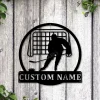 Personalized Hockey Name Monogram Metal Sign Art ,custom Hockey Name Metal Sign, Hockey Name Lover Sign Decoration For Living Room