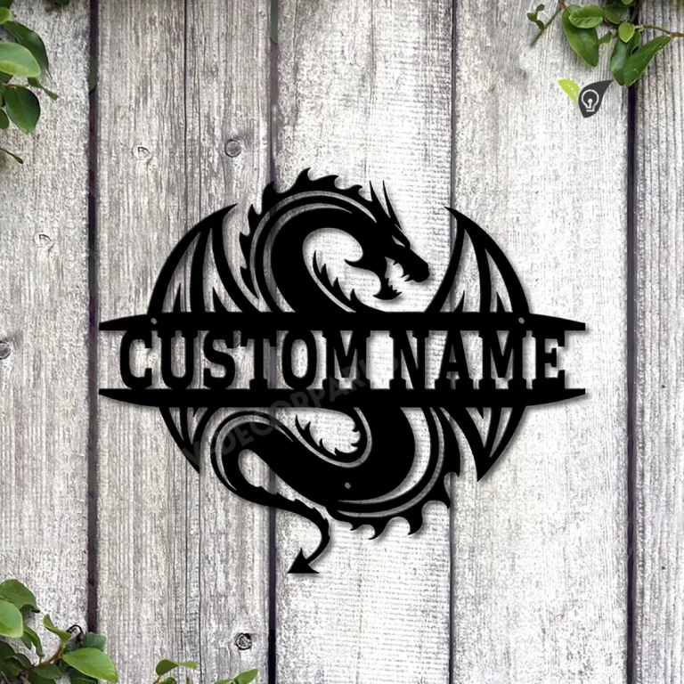 Personalized Dragon Metal Sign Art, Custom Dragon Metal Sign, Dragon Gifts Funny, Hobbie Gift, Animal Custom