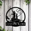 Personalized Fishing Father And Son Monogram Metal Sign Art, Custom Fishing Father & Son Metal Sign, Fishing Gifts For Me, Birthday Gift