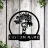 Personalized Giraffe Monogram Metal Sign Art, Custom Giraffe Monogram Metal Sign, Birthday Gift, Animal Funny, Father's Day Gift