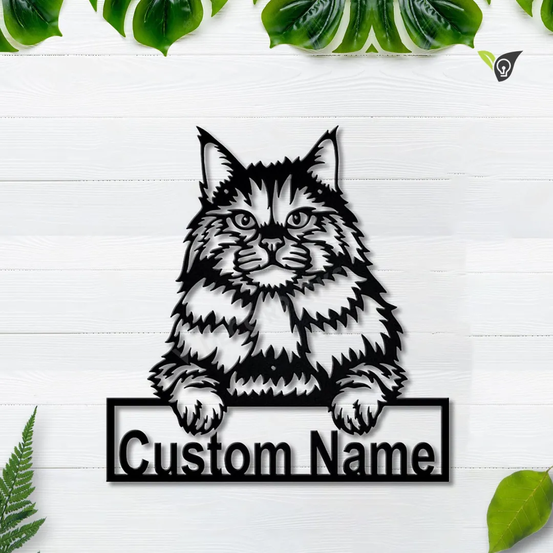 MSCC0102-copy.webp Personalized Siberian Cat Metal Sign Art, Custom Siberian Cat Metal Sign, Animal Gift, Pets Gift, Birthday Gift