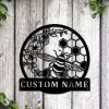Personalized Honey Bee Monogram Metal Sign Art, Custom Honey Bee Metal Wall Art, Bee Antler Decor, Housewarming Outdoor Metal Sign
