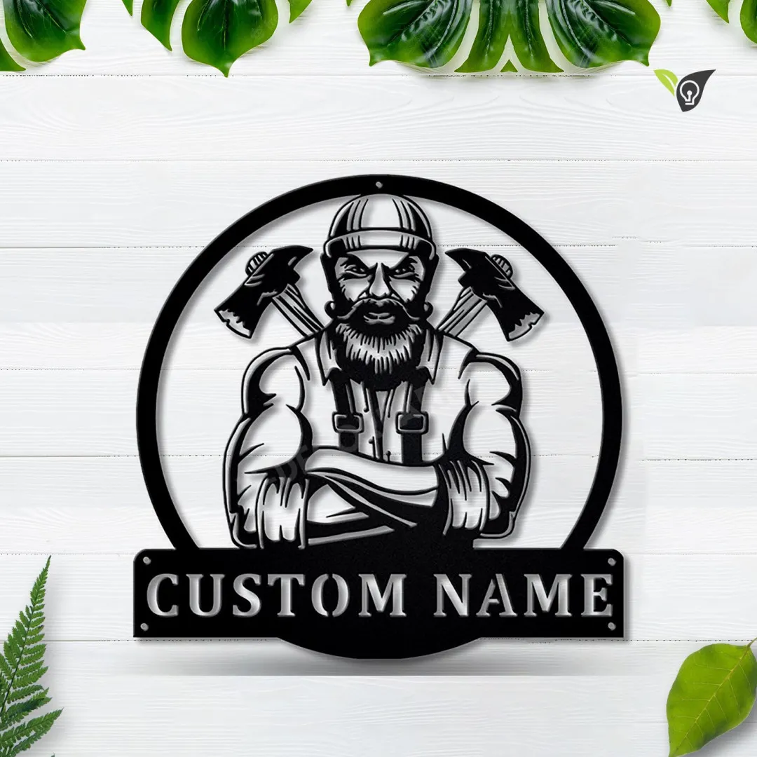 MSCC0118-copy.webp Personalized Woodworker Lumberjack Metal Sign Art, Custom Woodworker Monogram Metal Sign, Woodworker Gifts, Job Gift, Birthday Gift