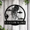 Personalized Jellyfish Monogram Metal Sign Art, Custom Jellyfish Monogram Metal Sign, Custom Jellyfish Home Decor