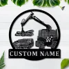 Personalized Logging Lumber Harvester Monogram Metal Sign Art, Custom Logging Lumber Metal Wall Art, Outdoor Metal Sign, Job Gift