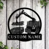 Personalized Logging Lumber Harvester Monogram Metal Sign Art, Custom Logging Lumber Metal Wall Art, Outdoor Metal Sign, Job Gift