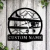 Personalized Propeller Airplane Monogram Metal Sign Art, Custom Airplane Metal Sign, Airplane Lover Sign Decoration For Living Room