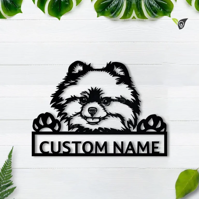 Personalized Pomeranian Dog Metal Sign Art, Custom Pomeranian Dog Metal Sign, Dog Gifts Funny, Dog Gift, Animal Custom