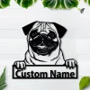 Personalized Pug Dog Metal Sign Art, Custom Pug Dog Metal Sign, Boxer Dog Funny, Dog Gift, Animal Custom