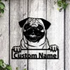 Personalized Pug Dog Metal Sign Art, Custom Pug Dog Metal Sign, Boxer Dog Funny, Dog Gift, Animal Custom