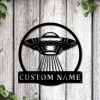 Personalized Ufo Metal Sign Art, Custom Ufo Metal Sign, Ufo Gifts Funny, Hobbie Gift, Birthday Gift