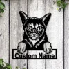 Personalized Abyssinian Cat Metal Sign Art, Custom Abyssinian Cat Metal Sign, Father's Day Gift, Pets Gift, Birthday Gift