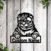 Personalized Scottish Fold Cat Metal Sign Art, Custom Scottish Fold Cat Metal Sign, Animal Gift, Pets Gift, Birthday Gift