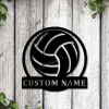 Personalized Volleyball Monogram Metal Sign Art, Custom Volleyball Metal Sign, Hobbie Gifts, Sport Gift, Birthday Gift