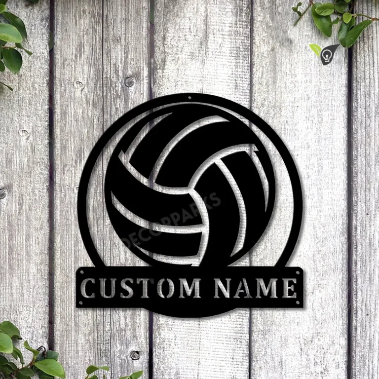 Personalized Volleyball Monogram Metal Sign Art, Custom Volleyball Metal Sign, Hobbie Gifts, Sport Gift, Birthday Gift