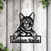 Personalized Bengal Cat Metal Sign Art, Custom Bengal Cat Metal Sign, Father's Day Gift, Pets Gift, Birthday Gift