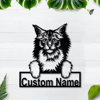 Personalized Norwegian Forest Cat Metal Sign Art, Custom Norwegian Forest Cat Metal Sign, Father's Day Gift, Pets Gift, Birthday Gift