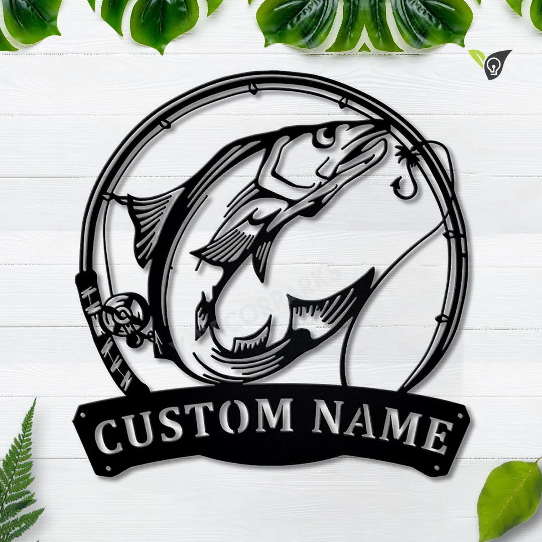 MSCC0237-copy.webp Personalized Norwegian Salmon Fishing Fish Pole Metal Sign Art, Custom Salmon Fishing Monogram Metal Sign, Fishing Gifts, Hobbie Gift