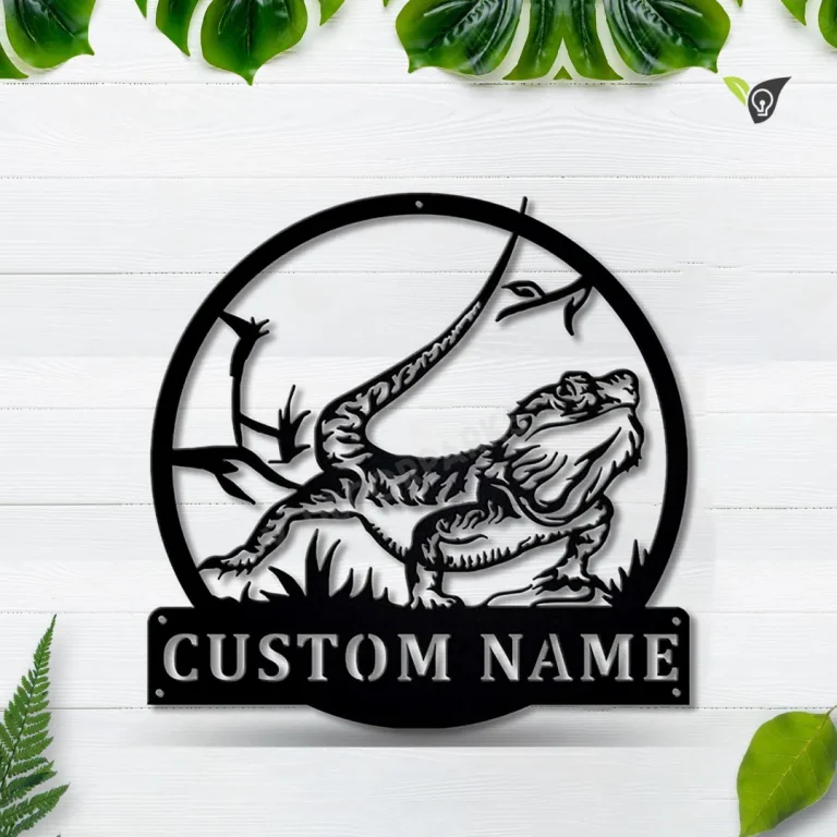 Personalized Bearded Dragon Metal Sign Art, Custom Bearded Dragon Metal Sign, Bearded Dragon Gifts Funny, Hobbie Gift, Animal Custom