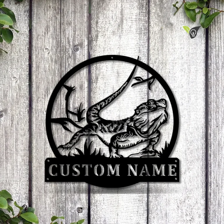 Personalized Bearded Dragon Metal Sign Art, Custom Bearded Dragon Metal Sign, Bearded Dragon Gifts Funny, Hobbie Gift, Animal Custom