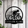 Personalized Cycling Sport Monogram Metal Sign Art, Custom Cycling Sport Metal Sign, Hobbie Gifts, Sport Gift, Birthday Gift