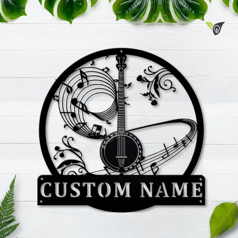 Personalized Banjo Music Metal Sign Art, Custom Banjo Music Metal Sign, Banjo Gifts For Men, Banjo Gift, Musical Instrument Gift