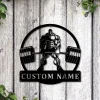 Personalized Powerlifting Sport Monogram Metal Sign Art V5, Custom Powerlifting Sport Metal Sign, Hobbie Gifts, Sport Gift