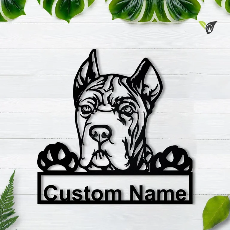 Personalized Cane Corso Dog Metal Sign Art, Custom Cane Corso Dog Metal Sign, Dog Gift, Birthday Gift, Animal Funny