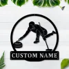 Personalized Curling Sport Monogram Metal Sign Art, Custom Curling Sport Metal Sign, Hobbie Gifts, Sport Gift, Birthday Gift