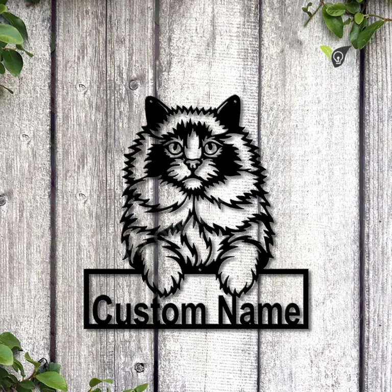 Personalized Ragdoll Cat Metal Sign Art, Custom Ragdoll Cat Metal Sign, Animal Gift, Pets Gift, Birthday Gift