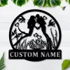 Personalized Couple Scuba Diving Monogram Metal Sign Art, Custom Scuba Diving Sport Metal Sign, Hobbie Gifts, Sport Gift, Birthday Gift