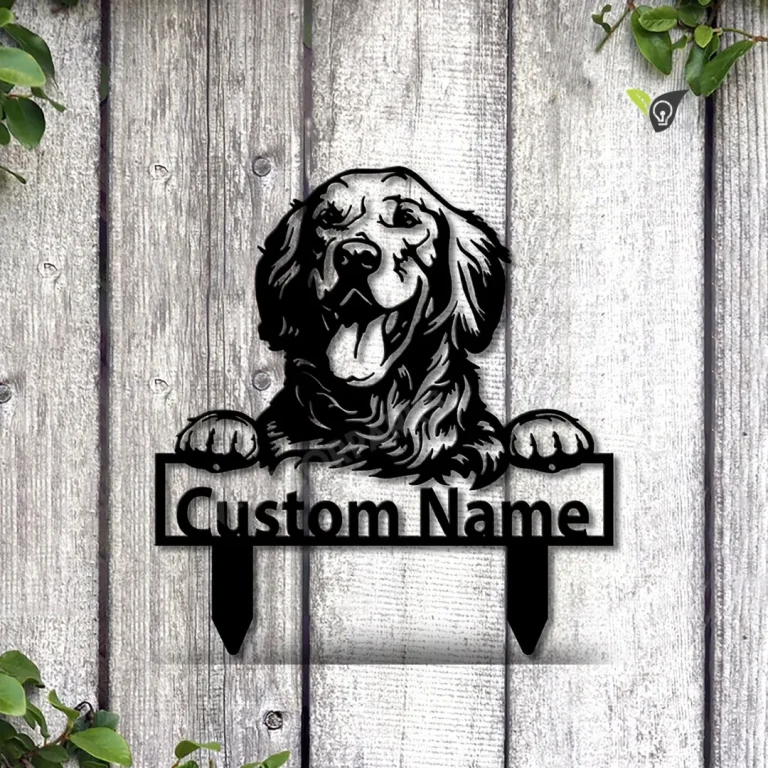 Personalized Golden Retriever Metal Yard Art, Golden Retriever Metal Yard Art, Golden Retriever Gifts Funny, Dog Gift, Animal Custom