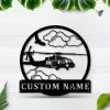 Personalized Helicopter Machine Monogram Metal Sign Art, Custom Helicopter Metal Sign, Helicopter Lover Sign Decoration For Living Room