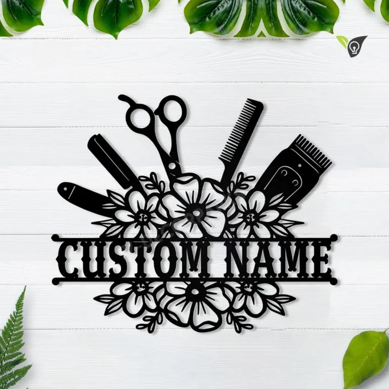 Personalized Hair Stylist Metal Sign Art, Custom Hair Stylist Monogram Metal Sign, Hair Stylist Gifts, Job Gift, Hair Salon Gift