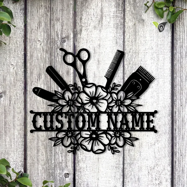 Personalized Hair Stylist Metal Sign Art, Custom Hair Stylist Monogram Metal Sign, Hair Stylist Gifts, Job Gift, Hair Salon Gift