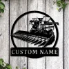 Personalized Harvester Farm Tractor Metal Sign Art, Custom Harvester Farm Tractor Monogram Metal Sign, Job Gift, Decor Decoration