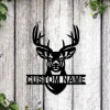 Deer Hunting Metal Sign Art, Metal Wall Art, Deer Antler Decor, Deer Camp Sign, Housewarming Outdoor Metal Sign