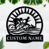 Personalized Triathlon Monogram Metal Sign Art, Custom Triathlon Sport Metal Sign, Hobbie Gifts, Sport Gift, Birthday Gift